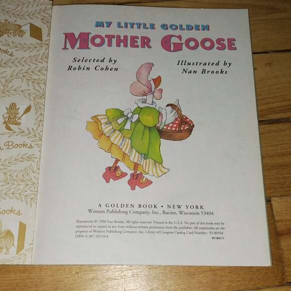 My Little Golden Mother Goose (1994, A Little Golden Book) Hardcover - Picture 2 of 3